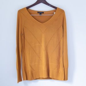 Banana Republic Mustard Yellow V-Neck Sweater